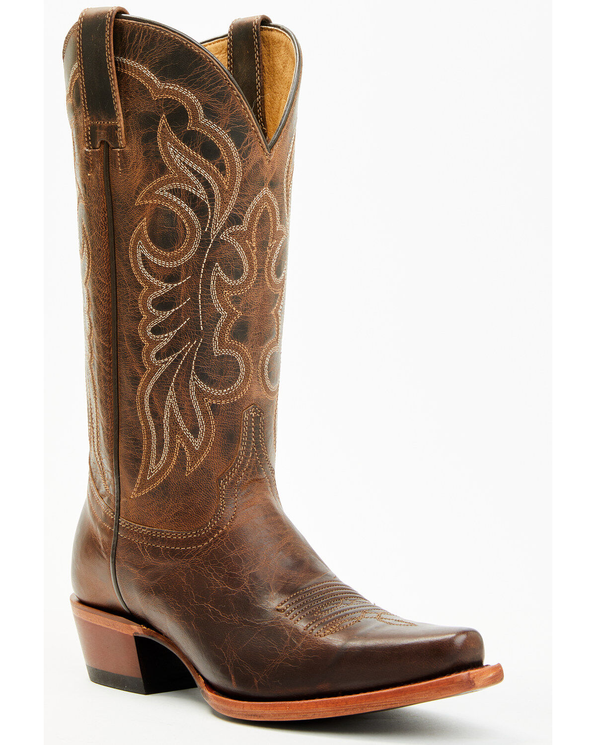 Burnt Orange Bridesmaid Dresses with Cowboy Boots
